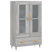 Buffet credenza cassettiera armadio mobile contenitore organizer cucina soggiorno salotto rovere Sonoma alto 69,5 x 31 x 115 cm legno ingegnerizzato grigio 02_0035406