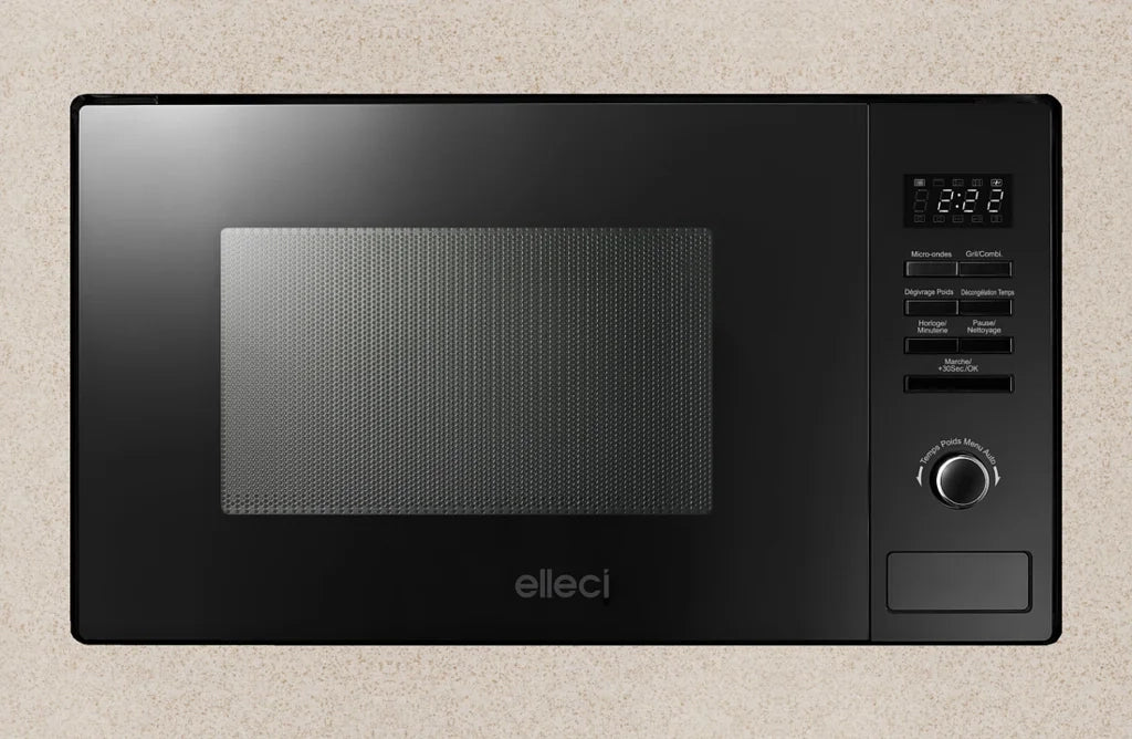 Forno a microonde da Incasso Plano ELLECI MW FGSP28151WS Multifunzione 60 cm Capacità 28L Classe A+ Granitek Avena 51
