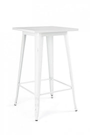 Tavolo Bar Minnesota Quadrato Bianco Ant H103 in Metallo
