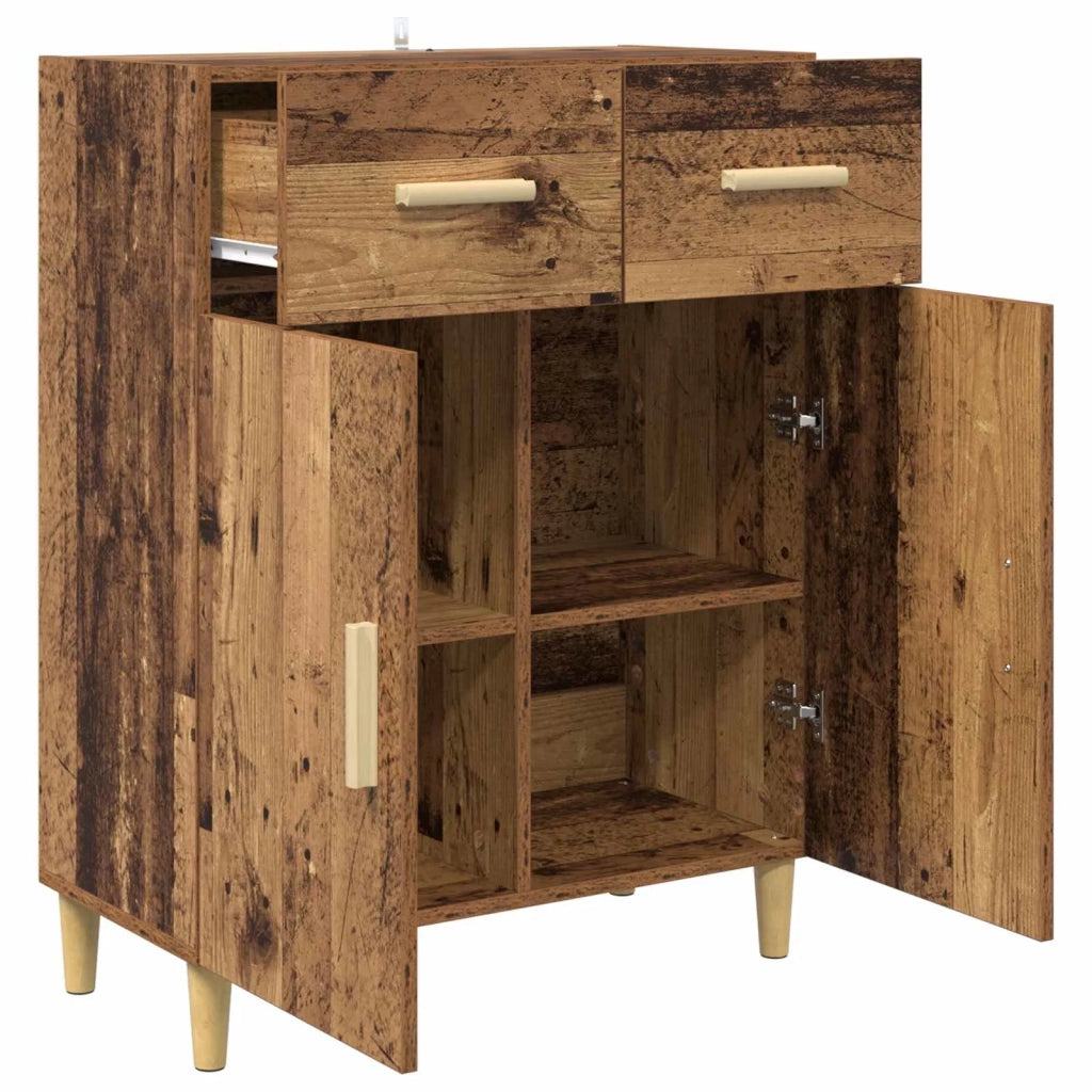 Credenza | Madia | Buffet da pranzo | Armadio da pranzo Legno vecchio 34 x 69.5 x 89 cm Legno multistrato
