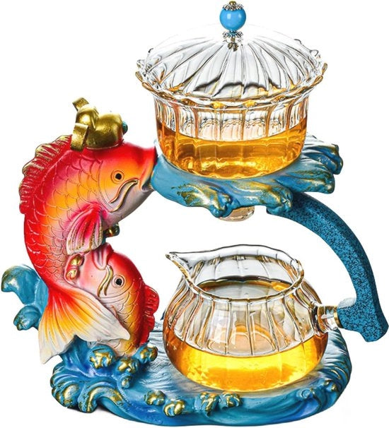 Set di Tè Semi-automatizzato in Vetro Borosilicato Resistente al Calore