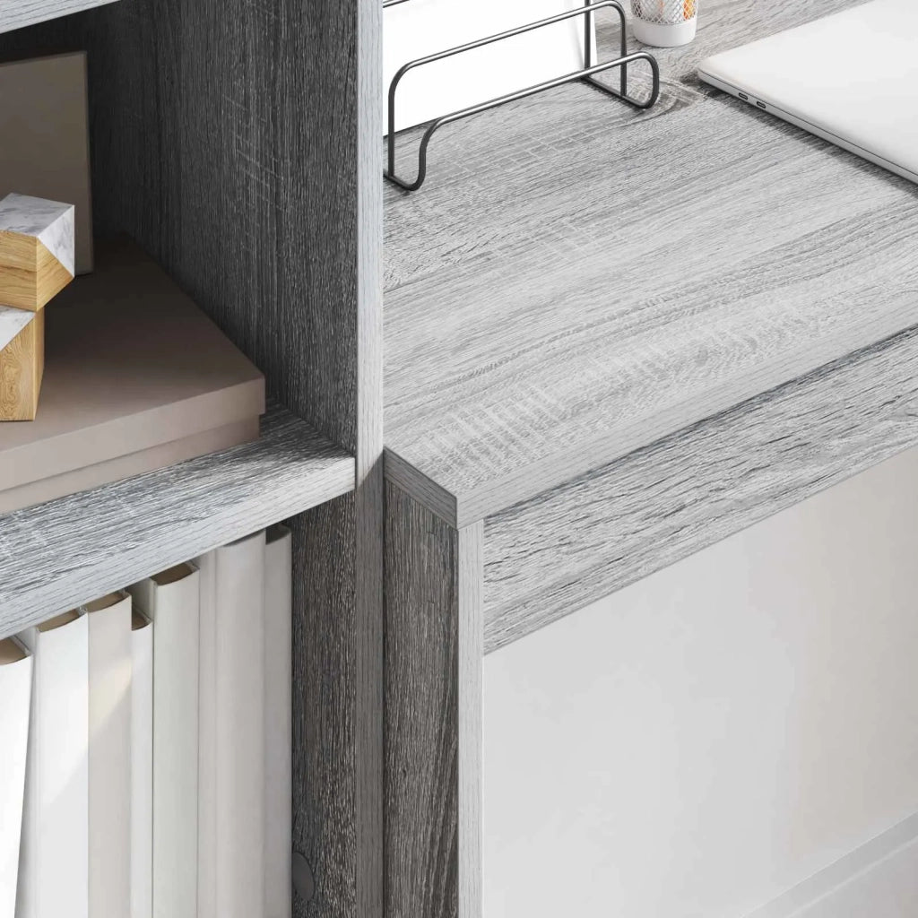 Scrivania con cassetto con lo scaffale 2 pcs Grigio Sonoma 3337334