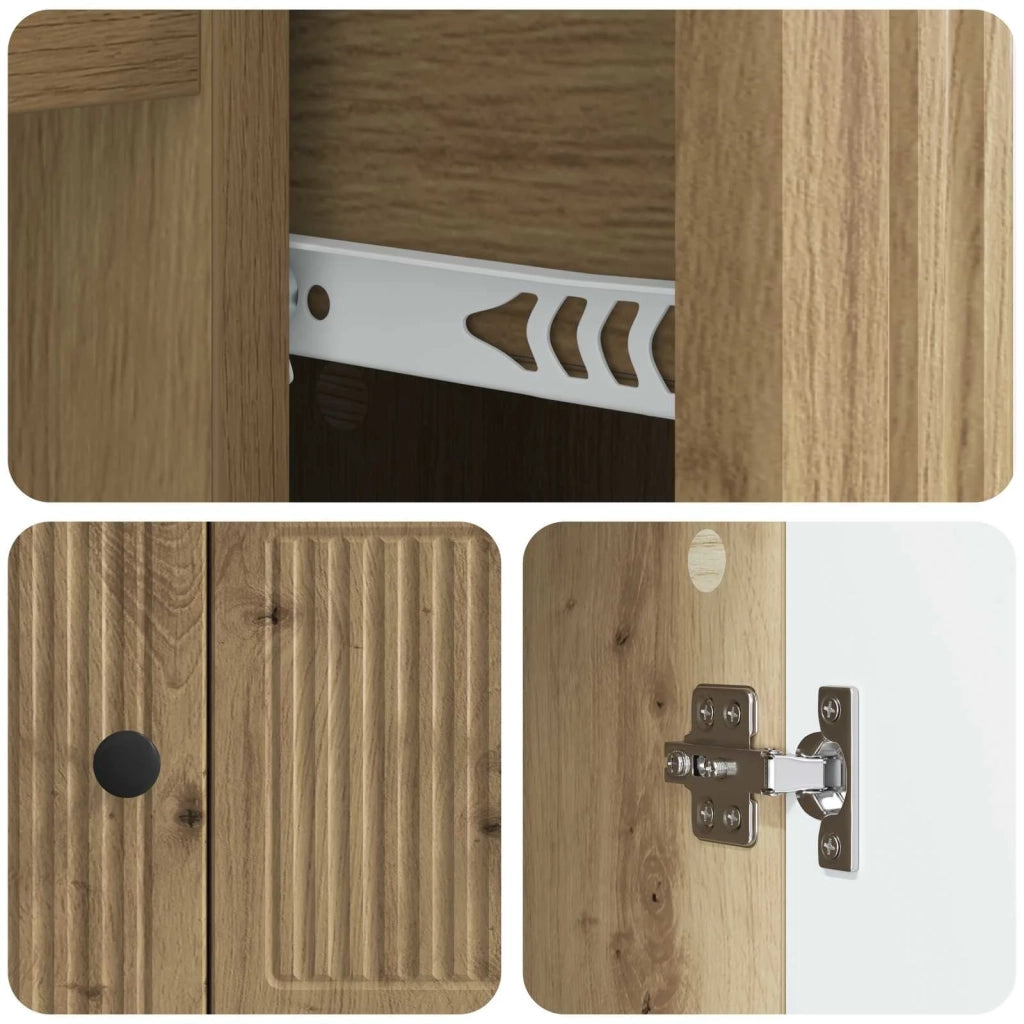 Credenza con cassetto Rovere Artigianale 66 x 34,5 x 90 cm 893944