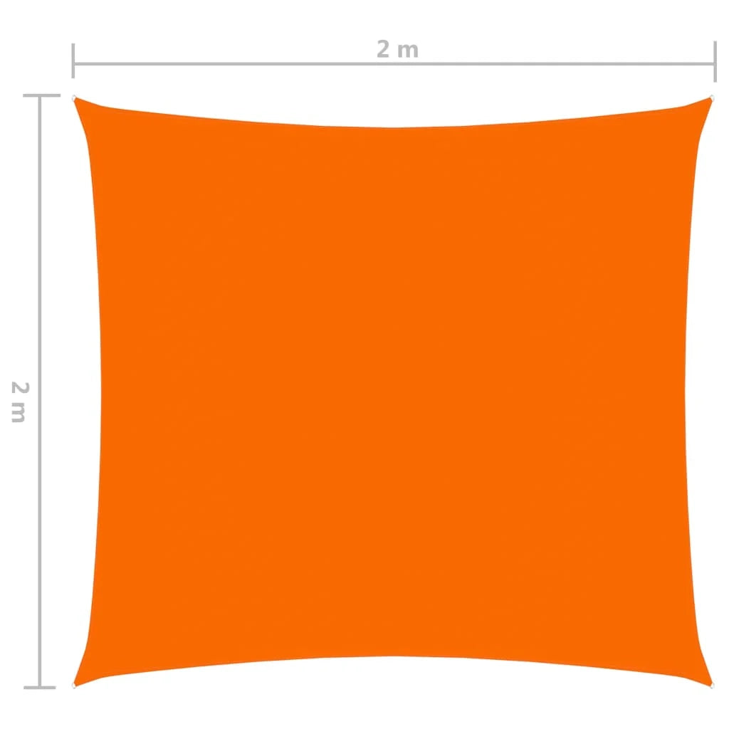 Tenda/ombrellone quadrato 2 x 2 m in tessuto Oxford arancione 02_0009471