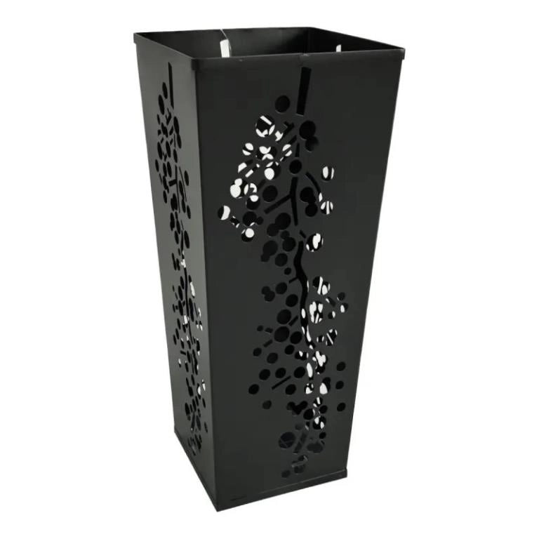 Portaombrelli in Metallo Quadrato Rasin Nero 49 cm