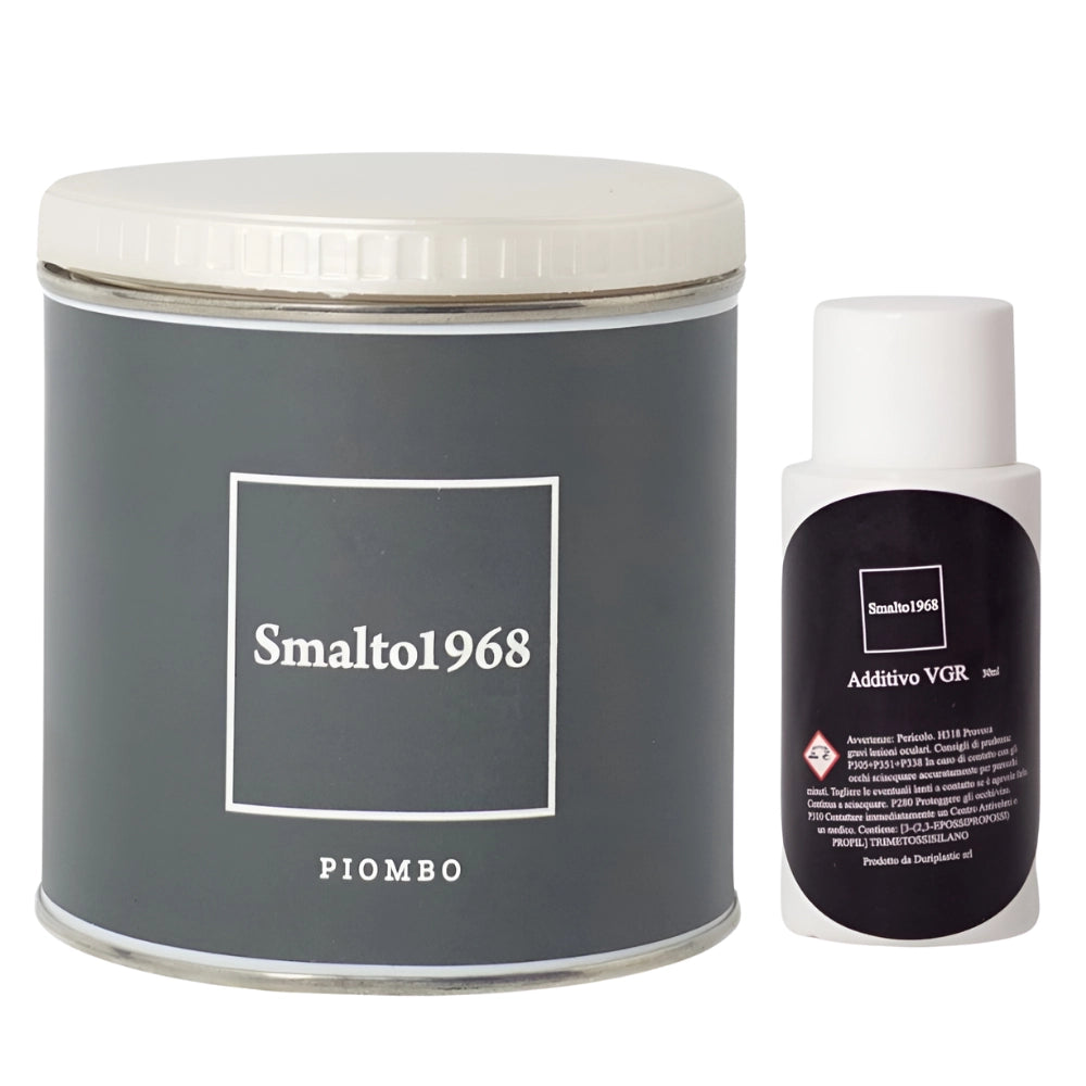 Smalto1968 base acqua vgr piastrelle ceramiche supporti difficili l 0.5 *** colore- piombo, confezione 1