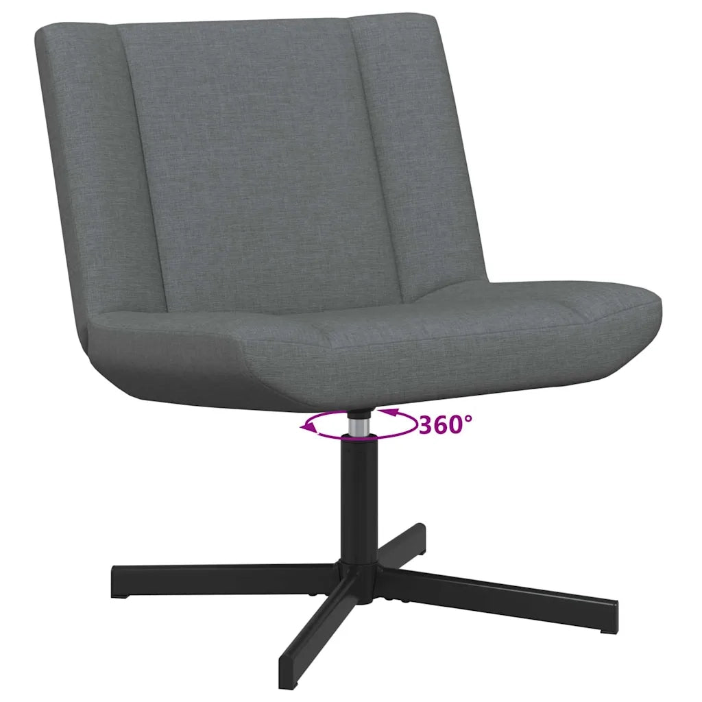 Sedia girevole Grigio Scuro 63 x 75 x 76 cm Tessuto CFW2279247