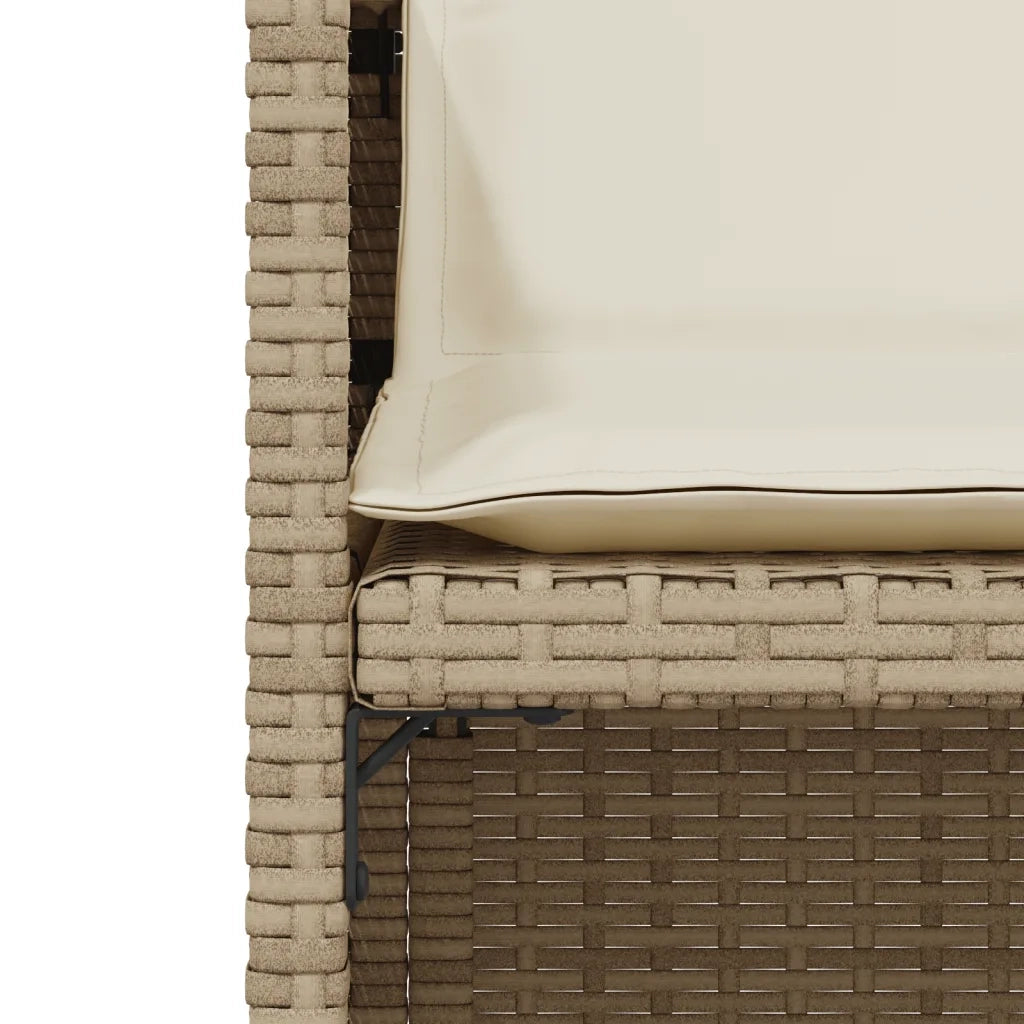 Set da Bistr¨° 3 pz | Set Salotto da Giardino con Cuscini Beige in Polyrattan