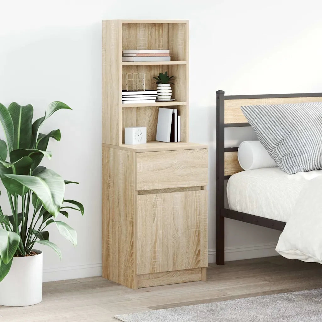 Comodino | Armadio da Notte | Mobiletto da notte Rovere Sonoma 39x35x125 cm in Legno Multistrato