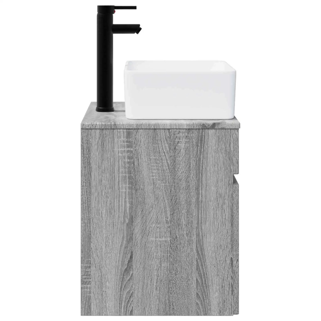 Mobile lavabo da parete Sonoma grigio 49 x 41 x 63 cm
