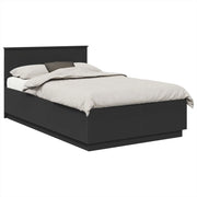 Letto matrimoniale | Letto per adulti | Struttura del letto Nero 135 x 190 cm Legno ingegnerizzato