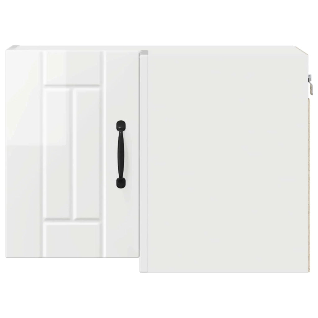 Pensile da cucina | Mobile angolare per parete LUCCA Bianco Lucido 57 x 57 x 40 cm