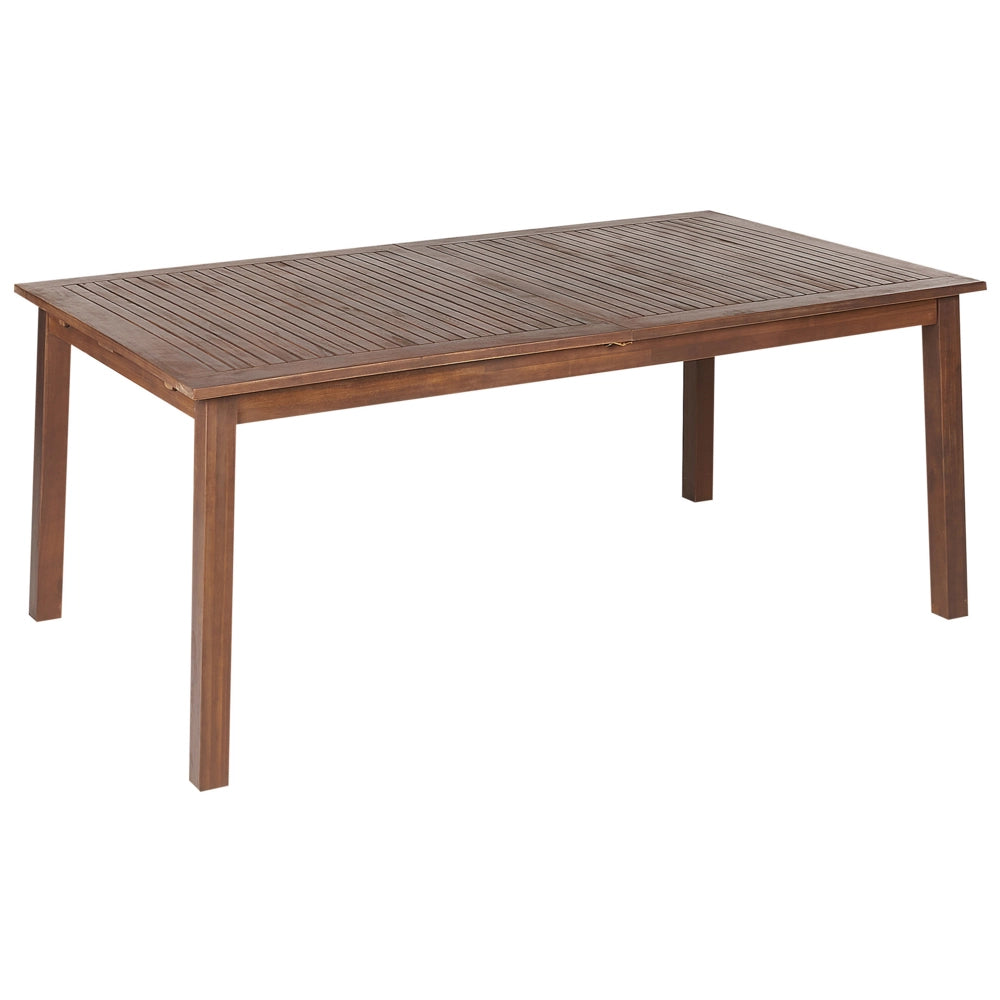 Set da pranzo da giardino Tavolo in marrone scuro di acacia 8 sedie 9 pezzi