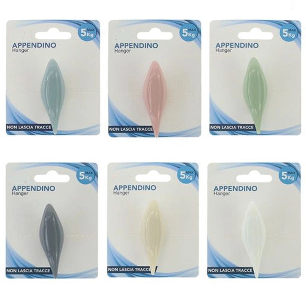 Trade Shop - Gancio Appendino Adesivo Appendiabiti Parete Cucina Bagno Forma Uccellino Colorato 10805 -