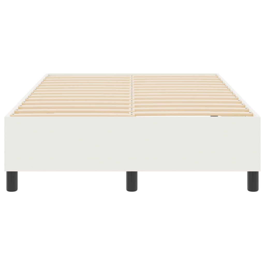 Letto Box Spring Crema Piccolo Matrimoniale Tessuto Corduroy