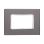 Placca In Vetro Serie Solar 3P Colore Silver Compatibile Con Bticino Matix