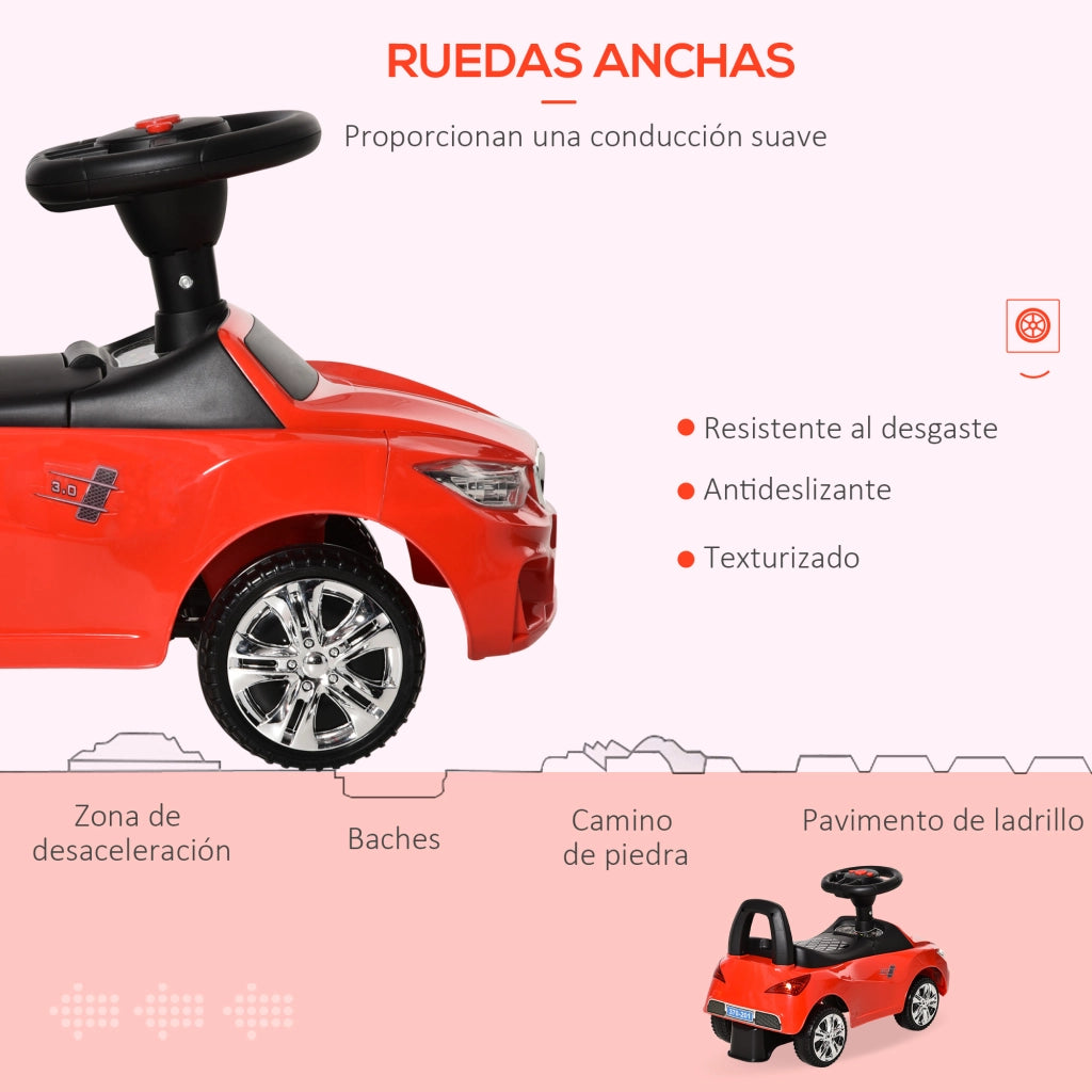 Giocattolo Correpasillos Bambini con Musica e Luci ¨C zephmum ¨C Rosso 18-36 Mesi