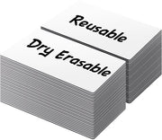 Etichette Magnetiche Bianche Descrivibili | 50 pezzi | Bianco | Dimensioni 5CM x 10CM | Hermetiche | Reutilizzabili | per Ufficio, Fai da Te, Whiteboard, Colore Bianco