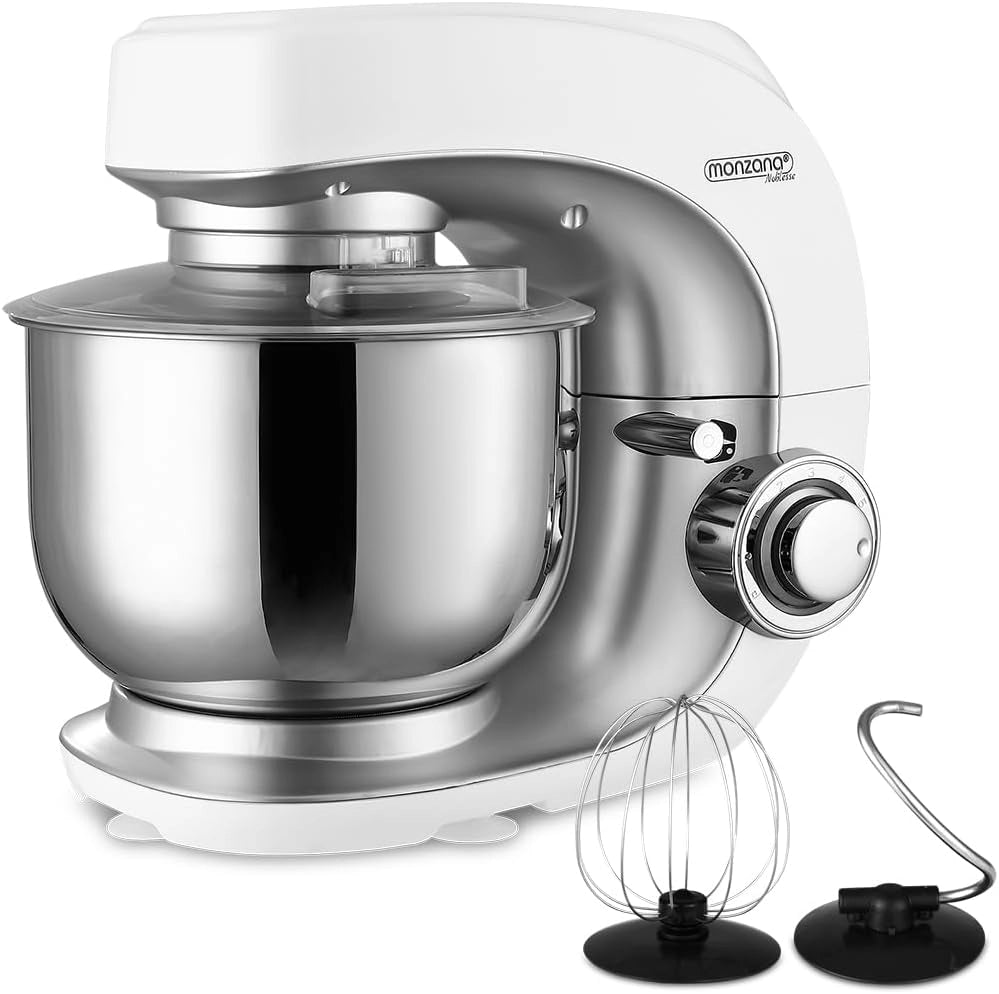 ® Planetaria Impastatrice Elettrica 1000 W Acciaio Inox 4,5L 7 Velocità Accessori Paraspruzzi Ciotola Frusta Gancio Elettrodomestici Cucina
