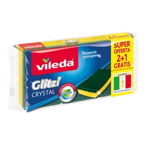 SPUGNA ABRASIVA GLITZI CRYSTAL PZ 2+1- 1,0 confezione