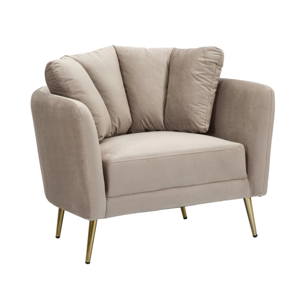Poltrona VKH325, Grigio, Legno, 88x77x74 cm