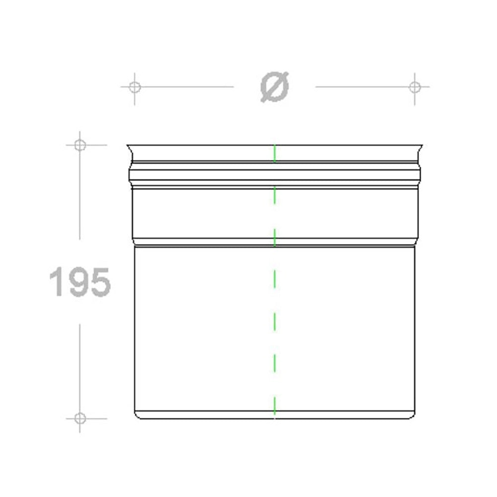 Raccordo inox f da 300mm per collegare tubo flessibile a tubo rigido
