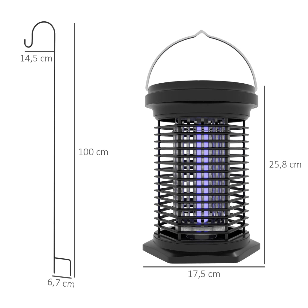 Lampada Antizanzare Solare USB-C ¨C zephmum ¨C Nero