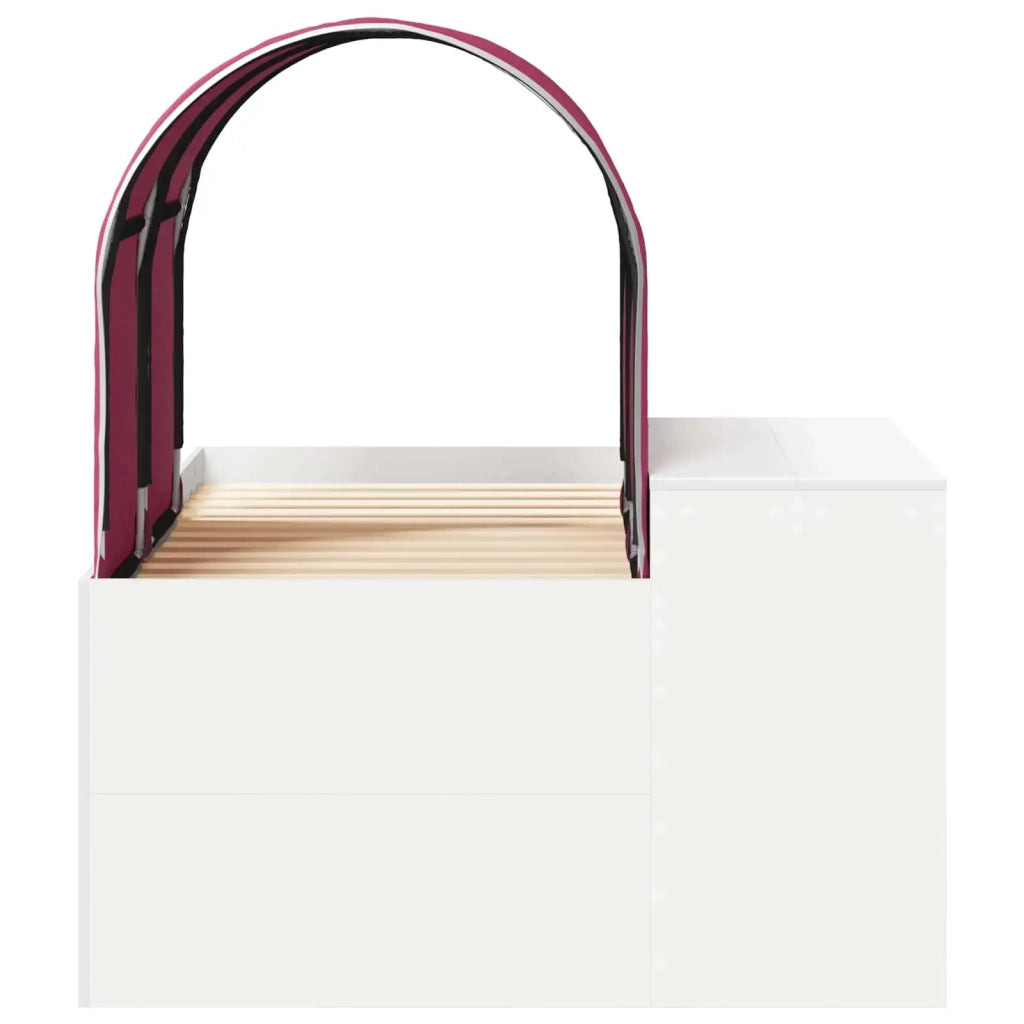 Letto con Tunnel 4 pcs Rovere Artigianale e Rosso 3423513