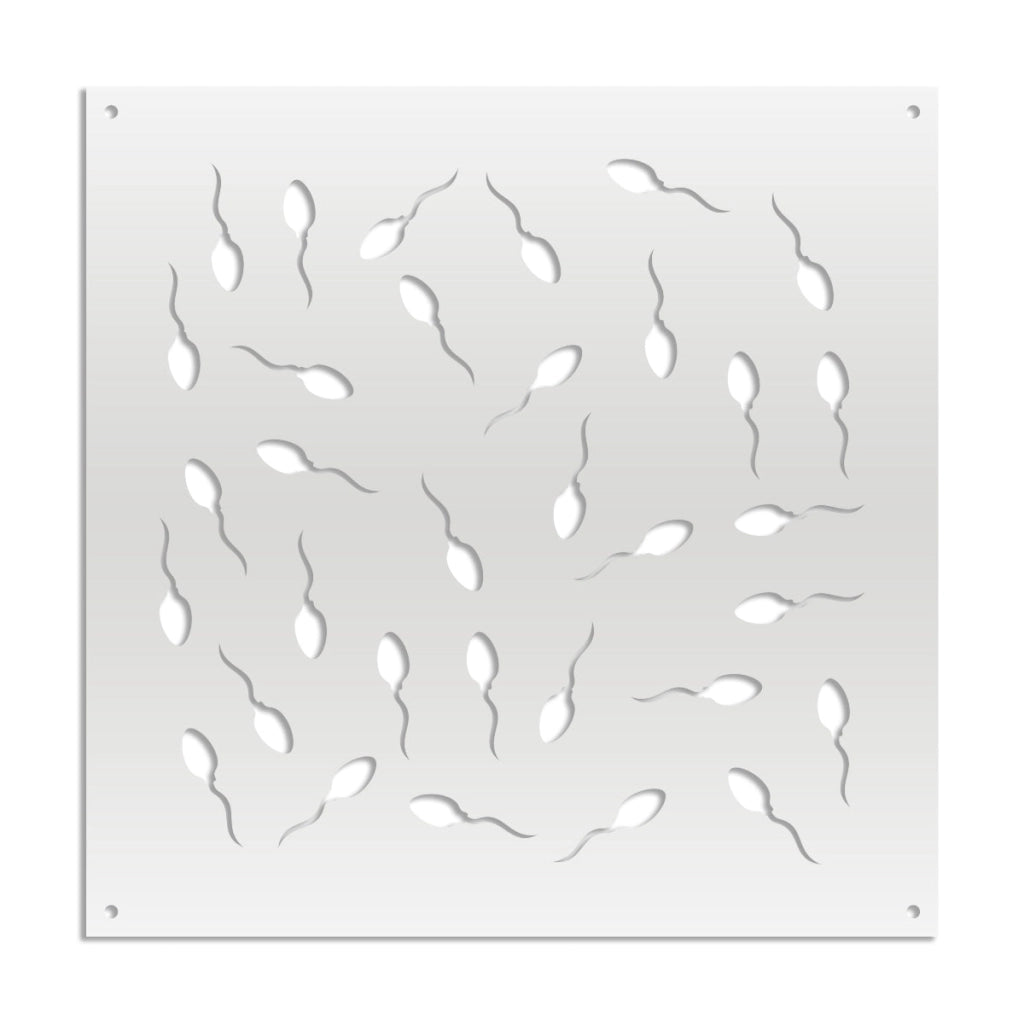 MAYBE LIFE - Pannello in PVC traforato - Parasole Misura: 73x73 cm, Colore: bianco