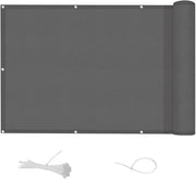 Schermo per balcone 0,9x8m - Impermeabile e resistente ai raggi UV con cavi e leganti in carbone.