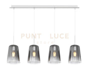 SOSPENSIONE BIANCO RETTANGOLARE 4 LUCI CROMO 1164BI-S4 R-CR