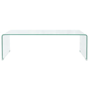 Tavolino da Salotto in Vetro Temperato 98x45x30 cm Trasparente 244189