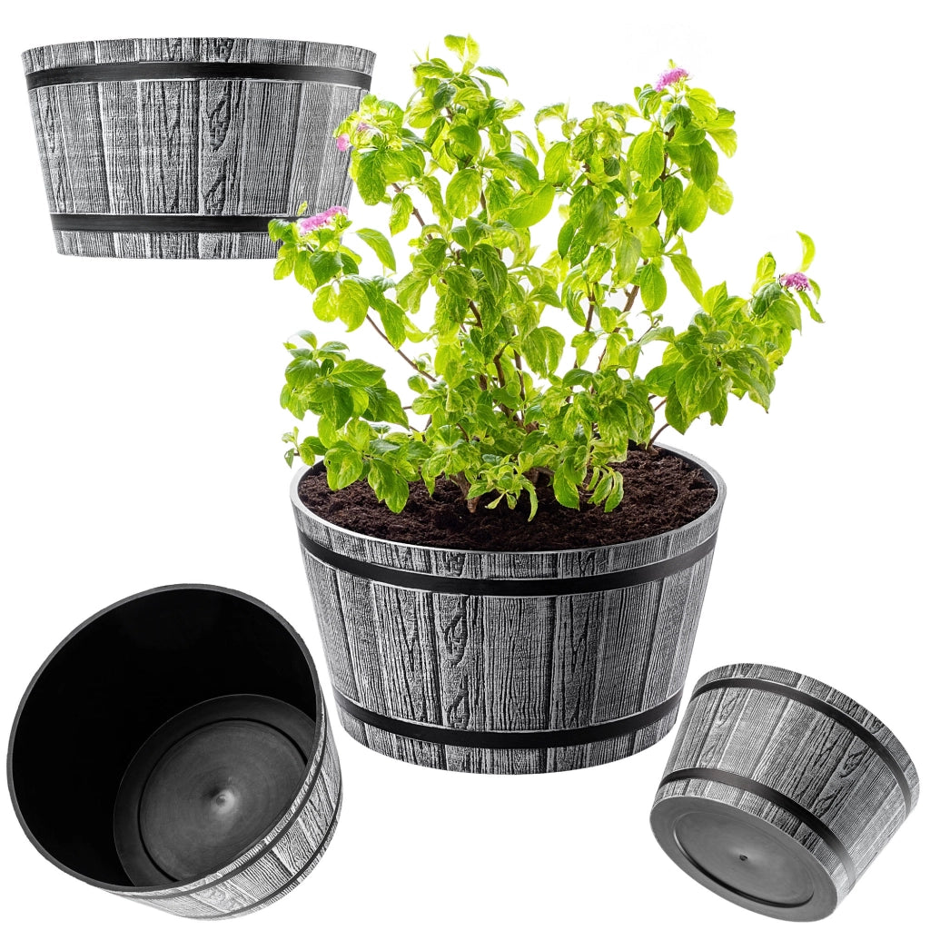 Vaso da fiori KADAX, vaso per fiori, copertura da giardino, rotondo, supporto per fiori in plastica, 40 cm