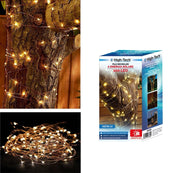 FILO DI MICROLED AD ENERGIA SOLARE CON 100 LED 10 MT