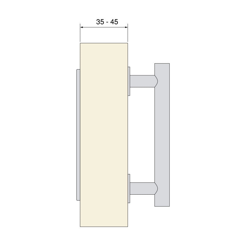 Maniglia per mobili Orlando, L464mm, interasse 384mm, Acciaio, Nichel satinato