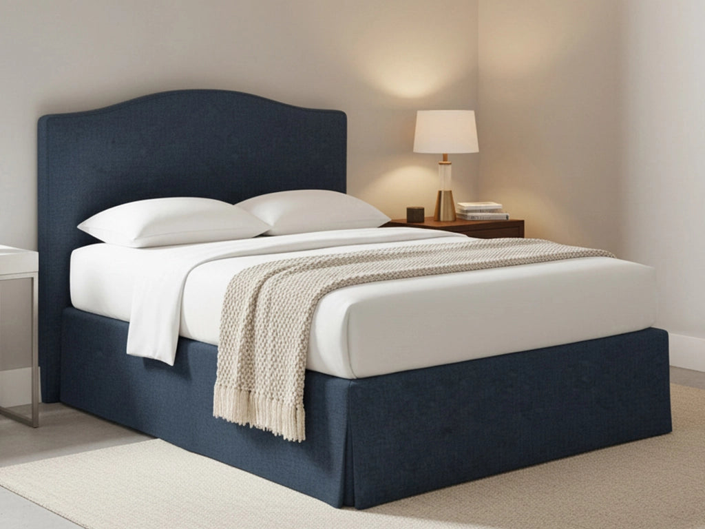 Runcorn, Letto Piazza e Mezza Sfoderabile Made in Italy, blu