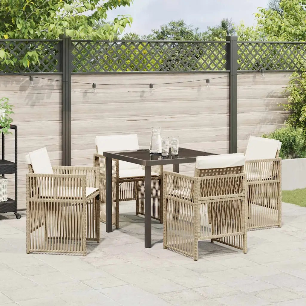 Set da Pranzo per Giardino 5 pcs Beige 3380661