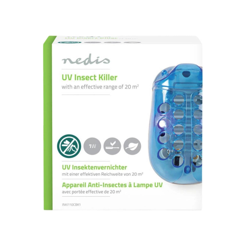 Lampada repellente per insetti a LED da 1 W con una portata di 20 metri quadrati Blu Nedis