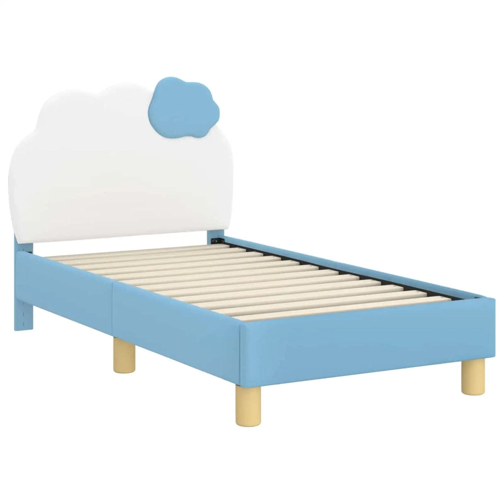 Letto singolo | Letto per adulti | Struttura letto per bambini con testata Blu 70 x 140 cm PU