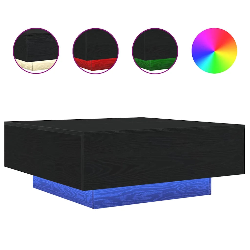 Tavolino da salotto Rovere Nero 80 x 80 x 31 cm 863002