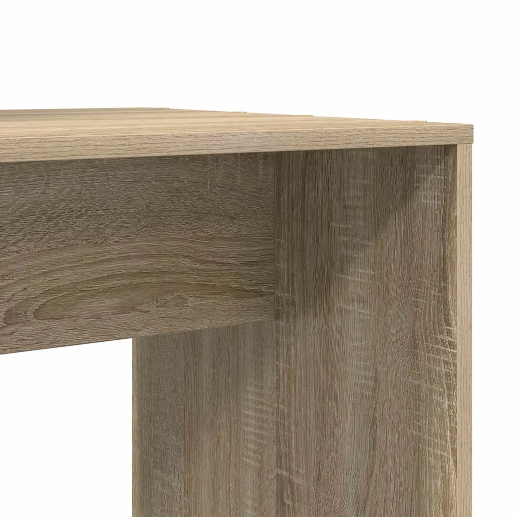 vidaXL Scrivania rovere sonoma 138.5 x 55 x 143 cm Legno multistrato