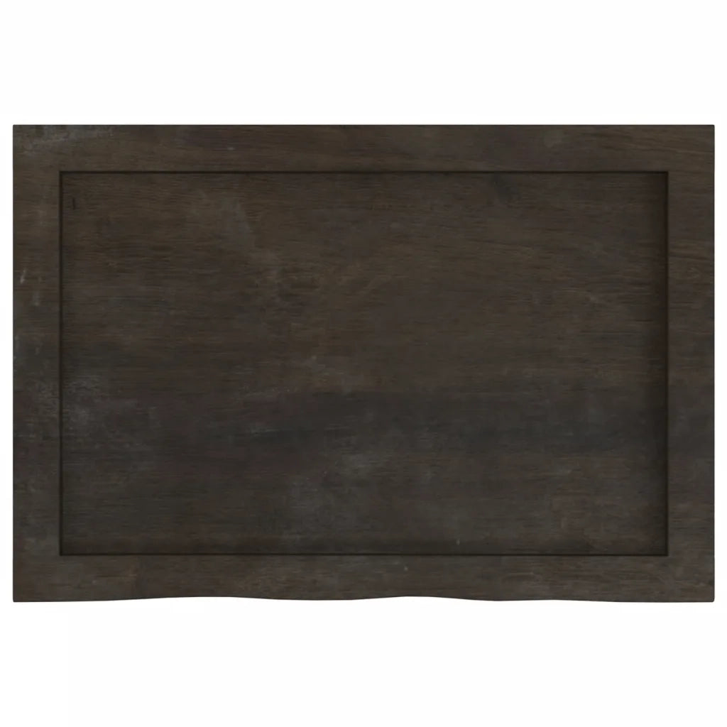 Ripiano Marrone Scuro 60x40x(2-4) cm Massello Rovere Trattato