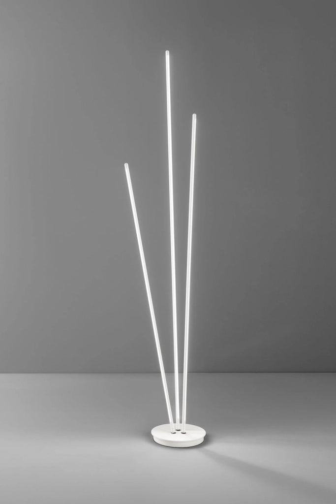 Piantana in metallo colore bianco Twins LED 47W 3000K 3760Lm dimmerabile
