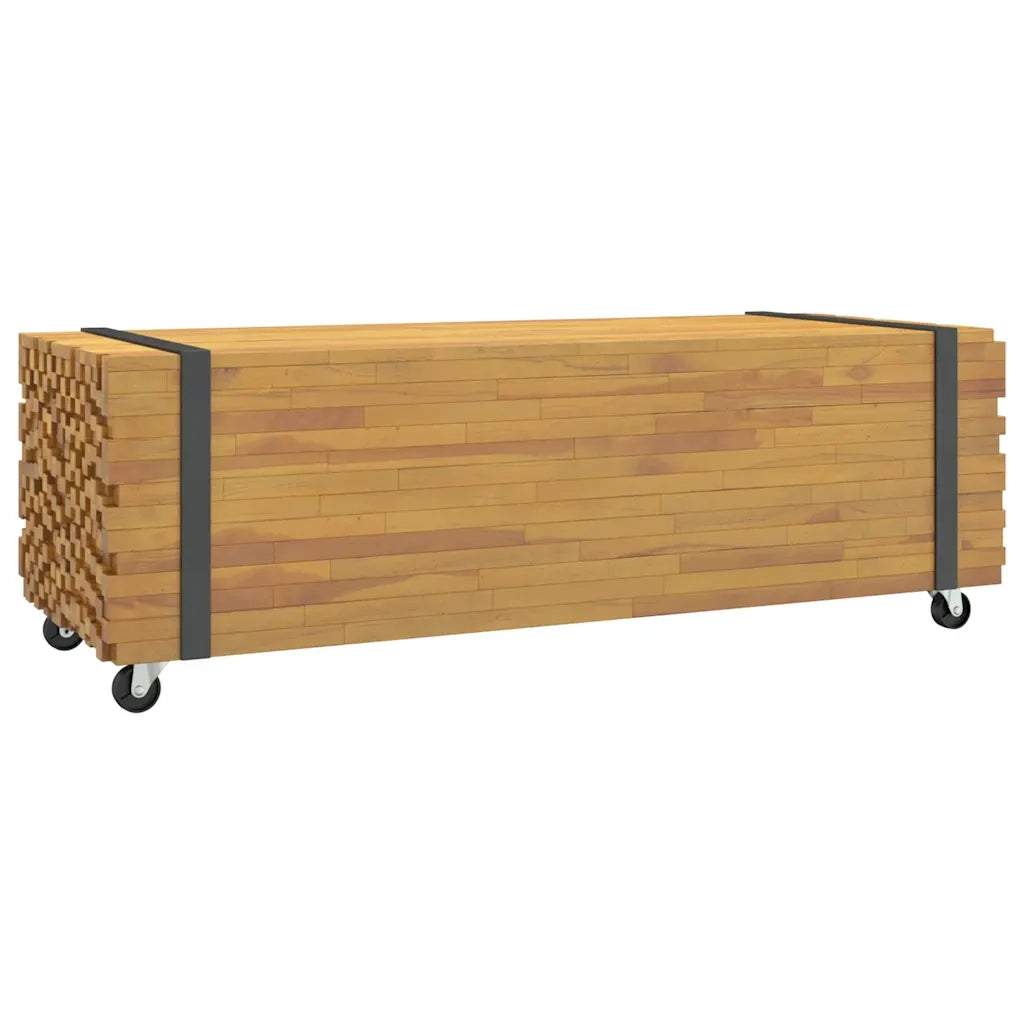 Tavolino da Salotto-Tavolino da soggiorno-Tavolo 110x45x35 cm in Legno Massello di Teak