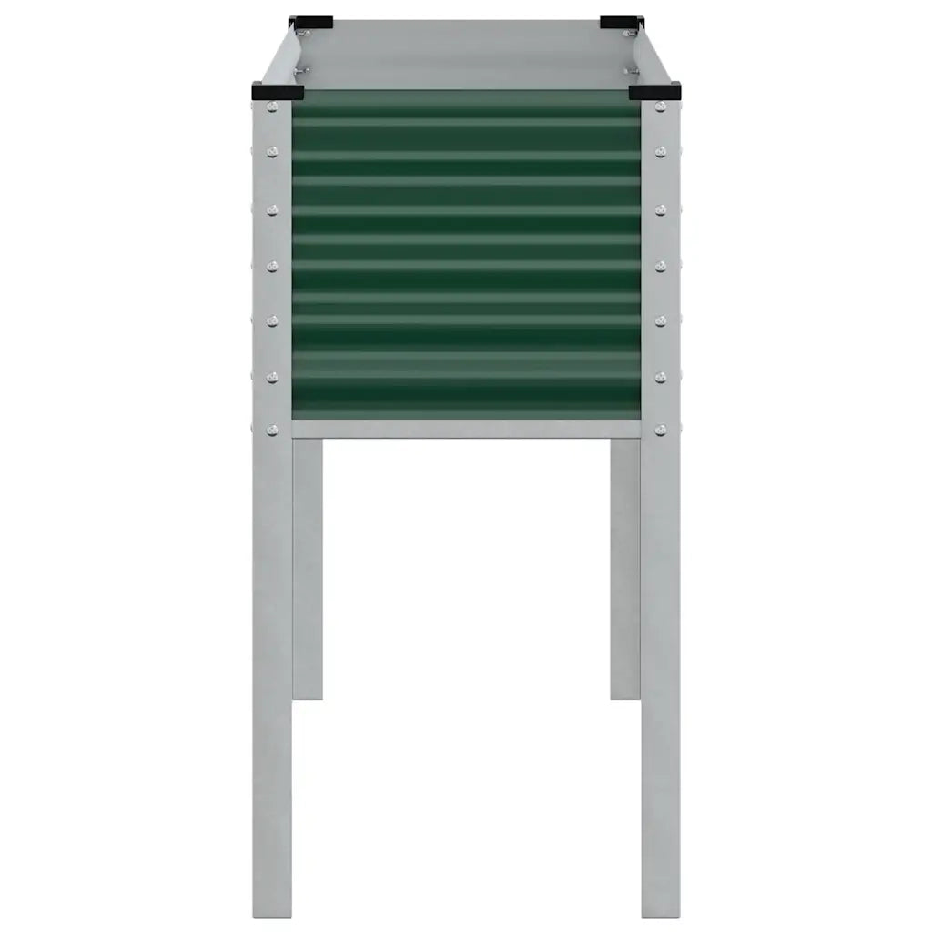 Fioriera da Giardino-Vaso da Esterno-Contenitore per Piante verde 100x45x90 cm in acciaio