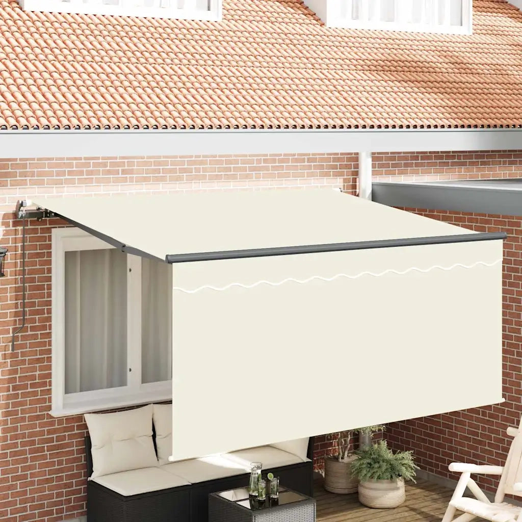 vidaXL Tenda Retrattile Crema 300 x 200 cm Tessuto
