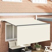 vidaXL Tenda Retrattile Crema 300 x 200 cm Tessuto