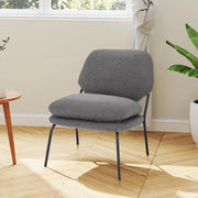 Sedia da pranzo imbottita per trucco, in tessuto felpato, sedia da scrivania con cuscino posteriore rimovibile, portata fino a 145 kg, 58 x 54 x 77 cm