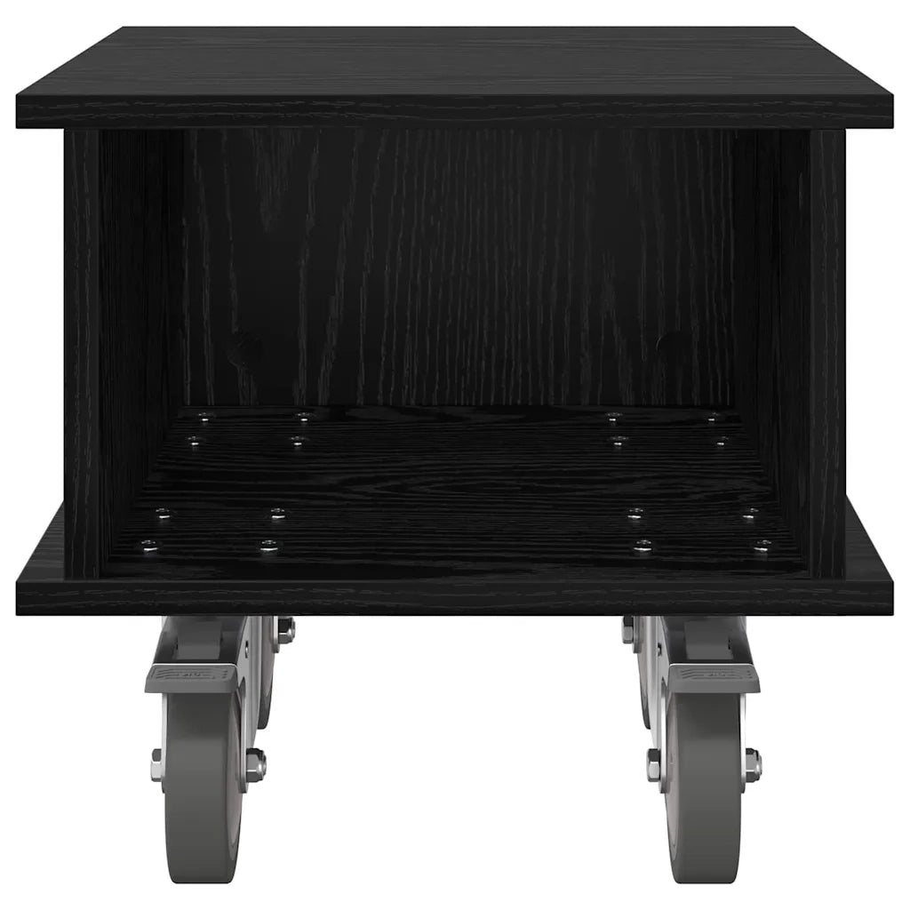 Supporto TV-Credenza per TV-Mobile TV Rovere Nero 37 x 35 x 35 cm Legno multistrato