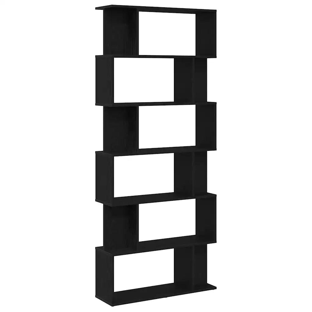 Libreria Rovere Nero 80x24x190,5 cm in Legno Ingegnerizzato 862399